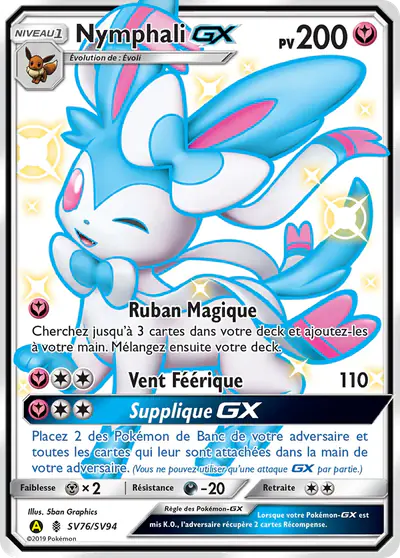 Image de la carte Pokemon Nymphali GX SV76/68