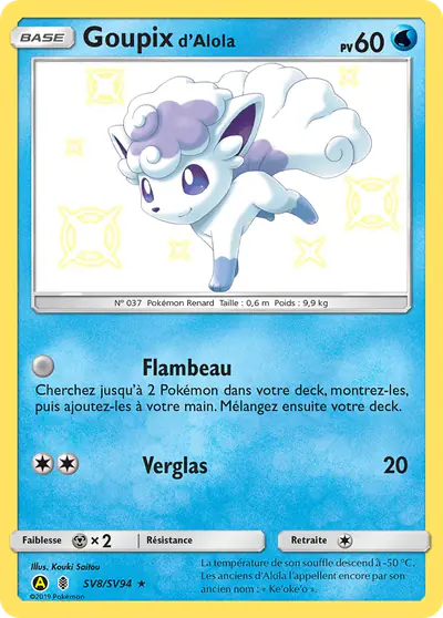 Image de la carte Pokemon Goupix d'Alola SV8/68