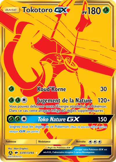 Image de la carte Pokemon Tokotoro GX SV91/68
