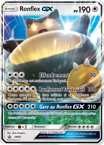 Image de la carte Pokemon Ronflex GX SM05/248