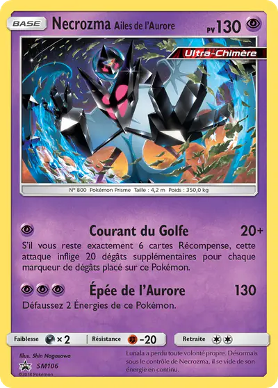 Image de la carte Pokemon Necrozma Ailes de l'Aurore SM106/248