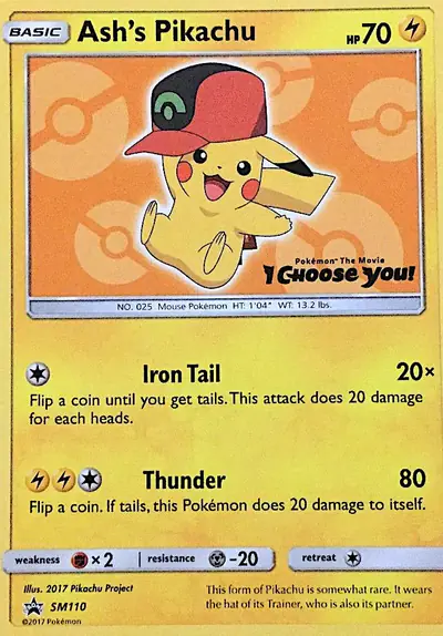 Image de la carte Pokemon Pikachu de Sacha SM110/248
