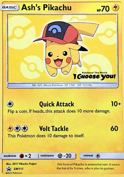Image de la carte Pokemon Pikachu de Sacha SM111/248