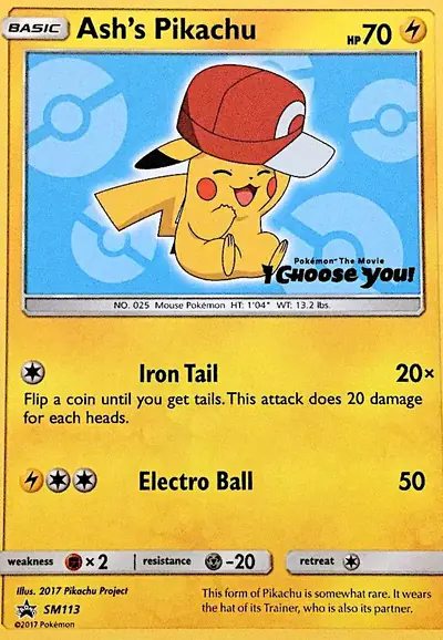 Image de la carte Pokemon Pikachu de Sacha SM113/248