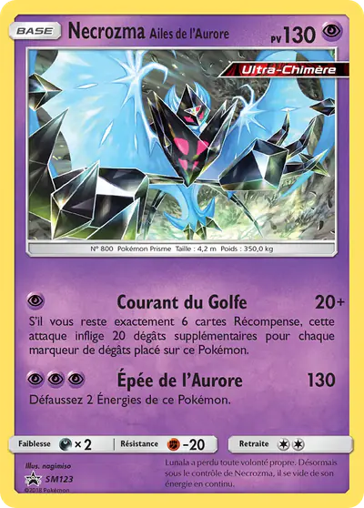 Image de la carte Pokemon Necrozma Ailes de l'Aurore SM123/248