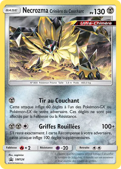 Image de la carte Pokemon Necrozma Crinière du Couchant SM124/248