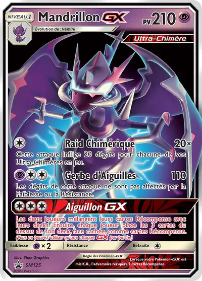 Image de la carte Pokemon Mandrillon GX SM125/248