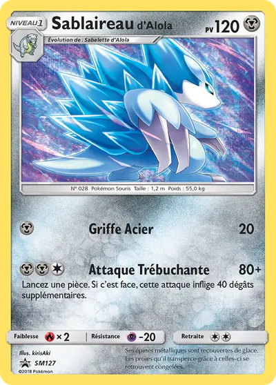 Image de la carte Pokemon Sablaireau d'Alola SM127/248