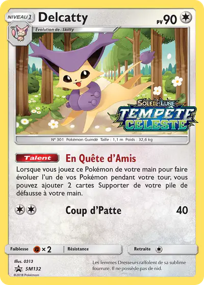Image de la carte Pokemon Delcatty SM132/248