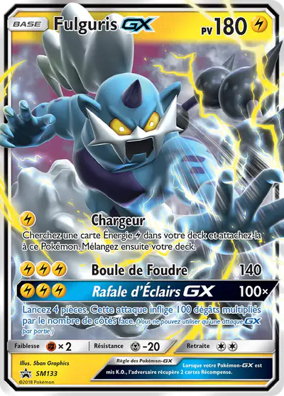 Image de la carte Pokemon Fulguris GX SM133/248