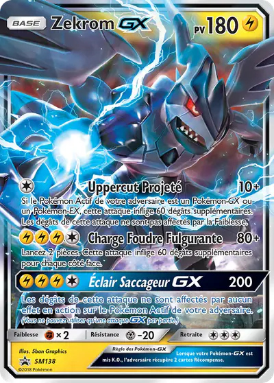 Image de la carte Pokemon Zekrom GX SM138/248