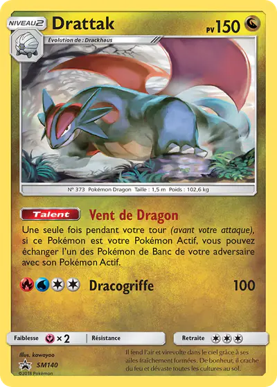 Image de la carte Pokemon Drattak SM140/248