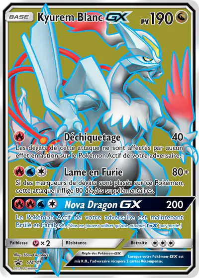 Image de la carte Pokemon Kyurem Blanc GX SM141/248