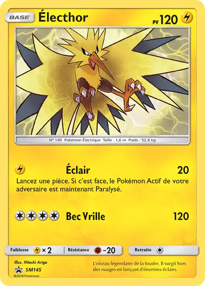 Image de la carte Pokemon Électhor SM145/248
