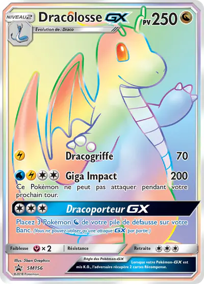 Image de la carte Pokemon Dracolosse GX SM156/248