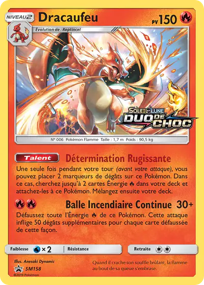 Image de la carte Pokemon Dracaufeu SM158/248