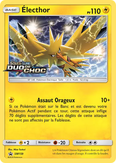 Image de la carte Pokemon Électhor SM159/248