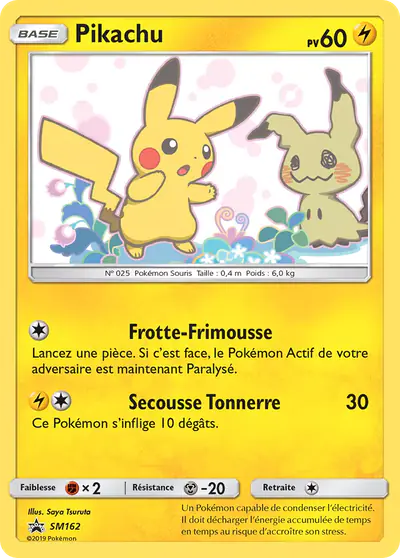 Image de la carte Pokemon Pikachu SM162/248