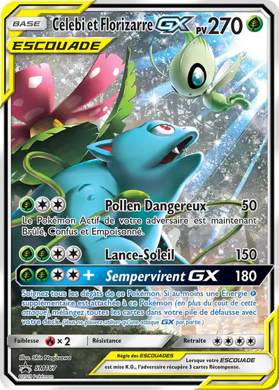 Image de la carte Pokemon Celebi et Florizarre GX SM167/248