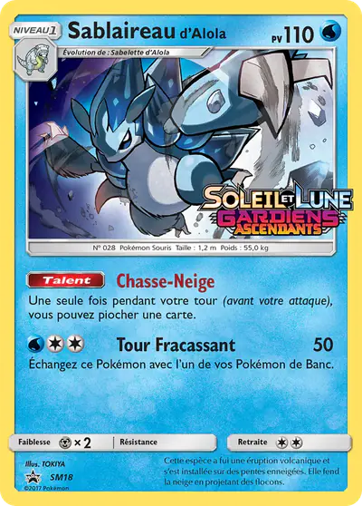 Image de la carte Pokemon Sablaireau d'Alola SM18/248