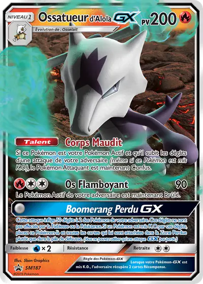 Image de la carte Pokemon Ossatueur d'Alola GX SM187/248
