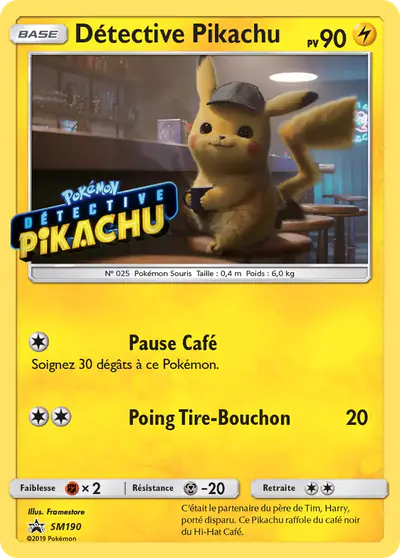 Image de la carte Pokemon Détective Pikachu SM190/248