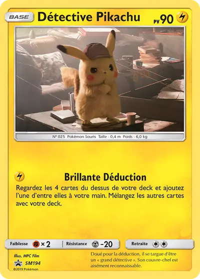 Image de la carte Pokemon Détective Pikachu SM194/248