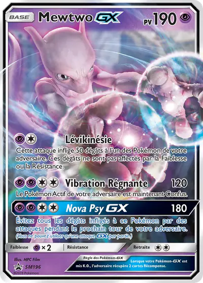 Image de la carte Pokemon Mewtwo GX SM196/248
