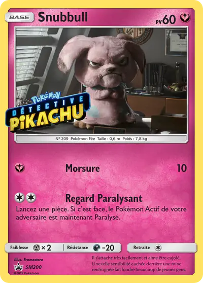 Image de la carte Pokemon Snubbull SM200/248