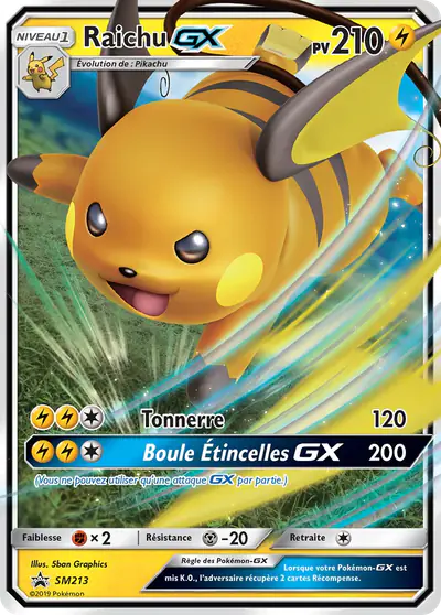 Image de la carte Pokemon Raichu GX SM213/248