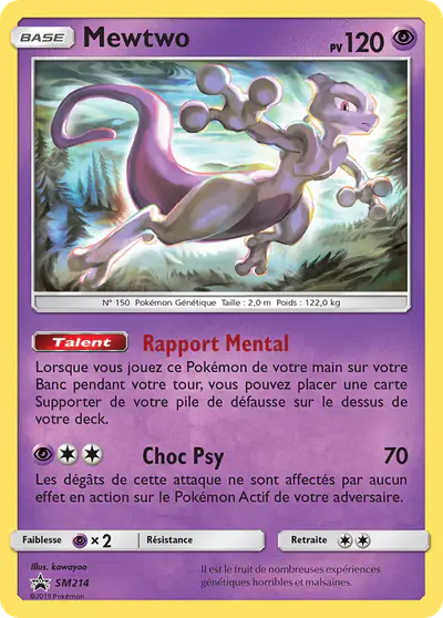 Image de la carte Pokemon Mewtwo SM214/248