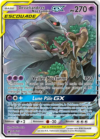 Image de la carte Pokemon Desséliande et Noctunoir GX SM217/248
