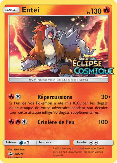 Image de la carte Pokemon Entei SM219/248