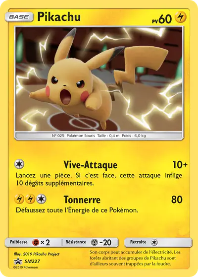 Image de la carte Pokemon Pikachu SM227/248