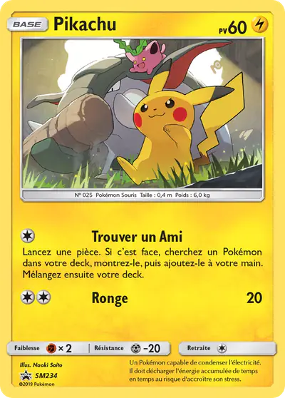 Image de la carte Pokemon Pikachu SM234/248