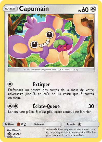 Image de la carte Pokemon Capumain SM244/248