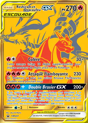 Reshiram et Dracaufeu GX SM247