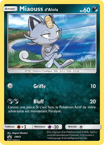 Image de la carte Pokemon Miaouss d'Alola SM43/248