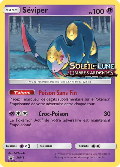 Image de la carte Pokemon Séviper SM46/248