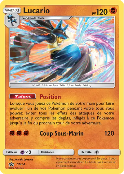 Image de la carte Pokemon Lucario SM54/248