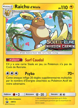 Raichu d'Alola SM72