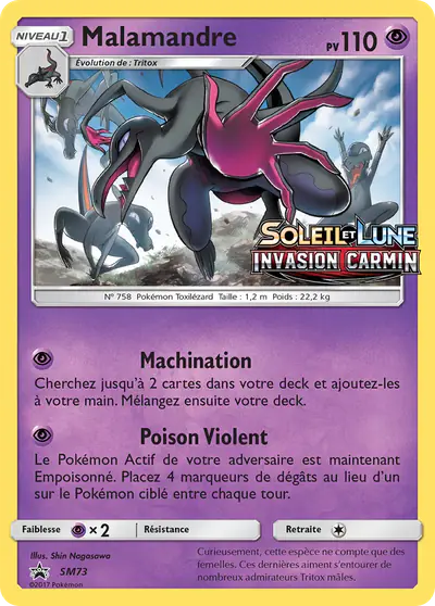 Image de la carte Pokemon Malamandre SM73/248