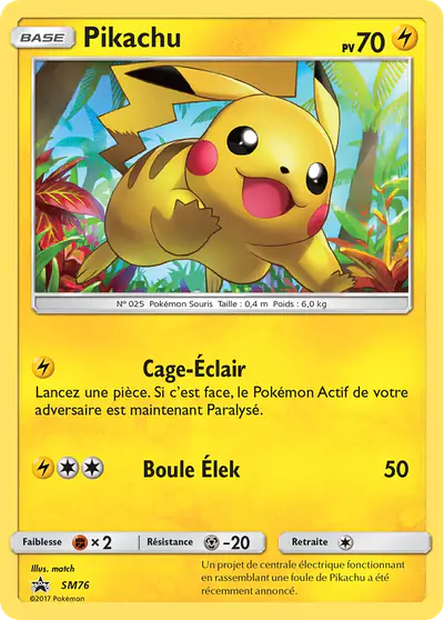 Image de la carte Pokemon Pikachu SM76/248