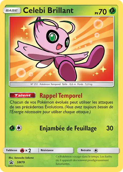 Image de la carte Pokemon Celebi Brillant SM79/248