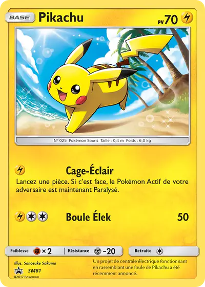 Image de la carte Pokemon Pikachu SM81/248