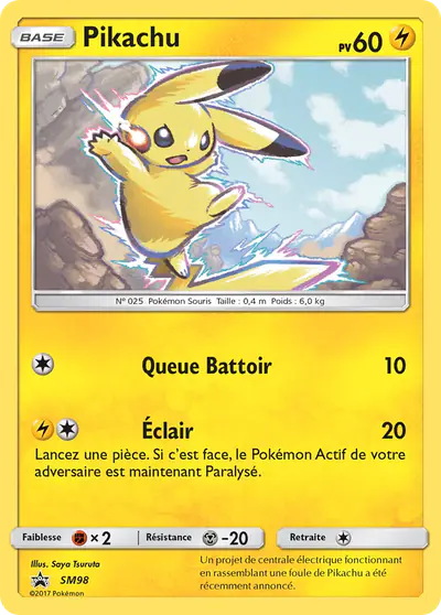 Image de la carte Pokemon Pikachu SM98/248