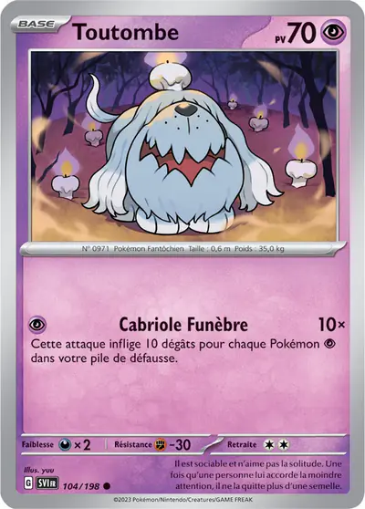 Image de la carte Pokemon Toutombe 104/198