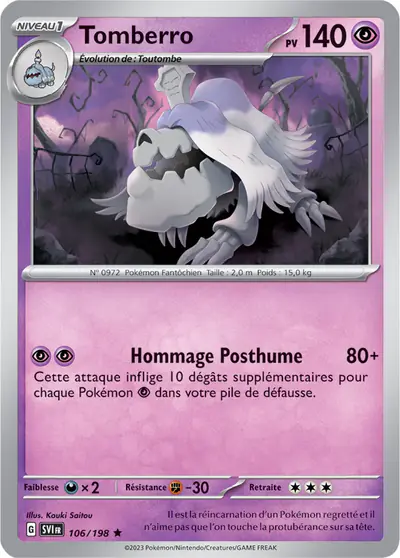 Image de la carte Pokemon Tomberro 106/198
