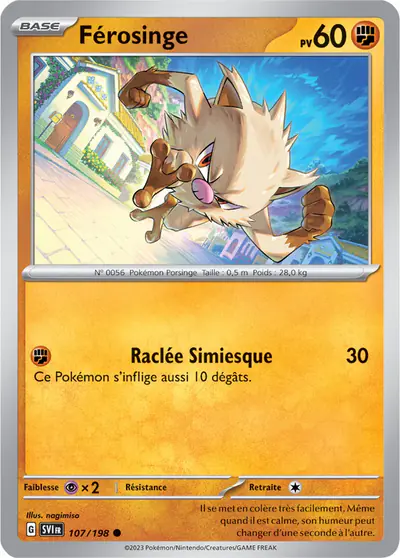Image de la carte Pokemon Férosinge 107/198