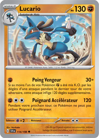 Image de la carte Pokemon Lucario 114/198